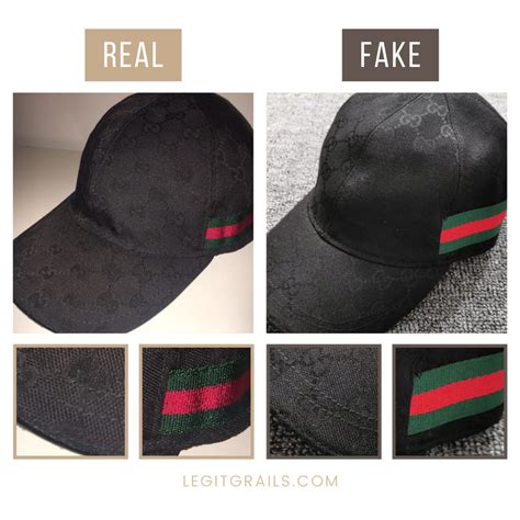 gucci cap black fake|Gucci caps real vs fake.